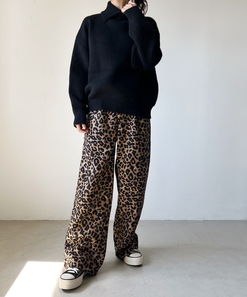 H.Warren(エイチウォーレン)の「レオパードワイドパンツ(その他パンツ・レディース・ブラウン・FREE)」の11枚目の写真
