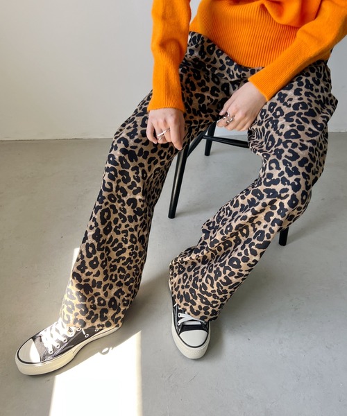 H.Warren(エイチウォーレン)の「レオパードワイドパンツ(その他パンツ・レディース・ブラウン・FREE)」の6枚目の写真