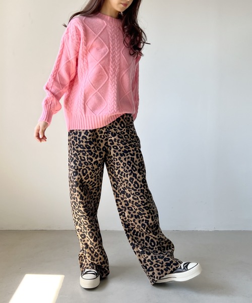 H.Warren(エイチウォーレン)の「レオパードワイドパンツ(その他パンツ・レディース・ブラウン・FREE)」の14枚目の写真