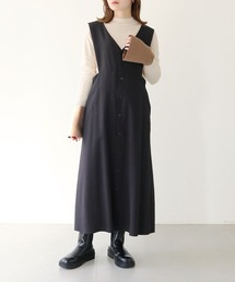 HER CLOSET | 【shemoshelly】WEB限定前後2WAYボタンデザインジャンパースカート(ジャンパースカート)