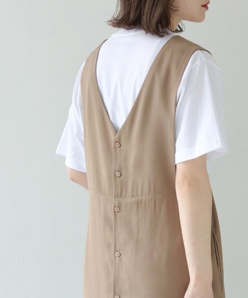 HER CLOSET（ハークローゼット）の「【shemoshelly】WEB限定前後2WAYボタンデザインジャンパースカート（ジャンパースカート・レディース・ブラック/モカ・S/M）」の16枚目の写真