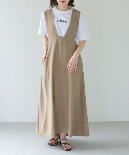 HER CLOSET（ハークローゼット）の「【shemoshelly】WEB限定前後2WAYボタンデザインジャンパースカート（ジャンパースカート・レディース・ブラック/モカ・S/M）」の19枚目の写真