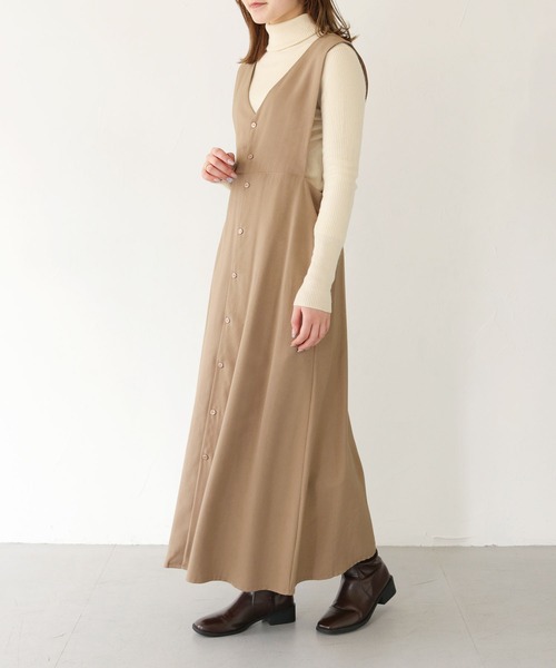 HER CLOSET（ハークローゼット）の「【shemoshelly】WEB限定前後2WAYボタンデザインジャンパースカート（ジャンパースカート・レディース・ブラック/モカ・S/M）」の20枚目の写真