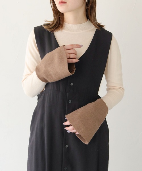 HER CLOSET（ハークローゼット）の「【shemoshelly】WEB限定前後2WAYボタンデザインジャンパースカート（ジャンパースカート・レディース・ブラック/モカ・S/M）」の13枚目の写真