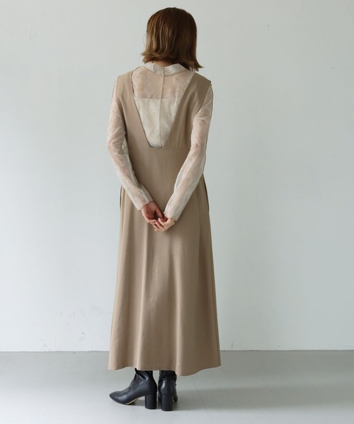 HER CLOSET（ハークローゼット）の「【shemoshelly】WEB限定前後2WAYボタンデザインジャンパースカート（ジャンパースカート・レディース・ブラック/モカ・S/M）」の10枚目の写真