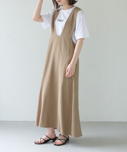 HER CLOSET（ハークローゼット）の「【shemoshelly】WEB限定前後2WAYボタンデザインジャンパースカート（ジャンパースカート・レディース・ブラック/モカ・S/M）」の18枚目の写真
