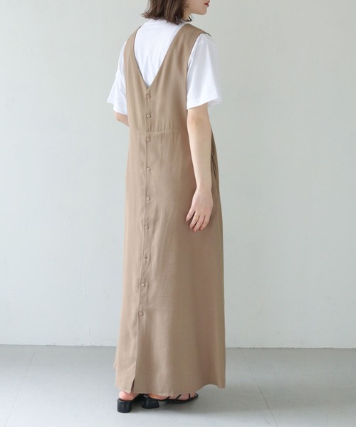 HER CLOSET（ハークローゼット）の「【shemoshelly】WEB限定前後2WAYボタンデザインジャンパースカート（ジャンパースカート・レディース・ブラック/モカ・S/M）」の17枚目の写真