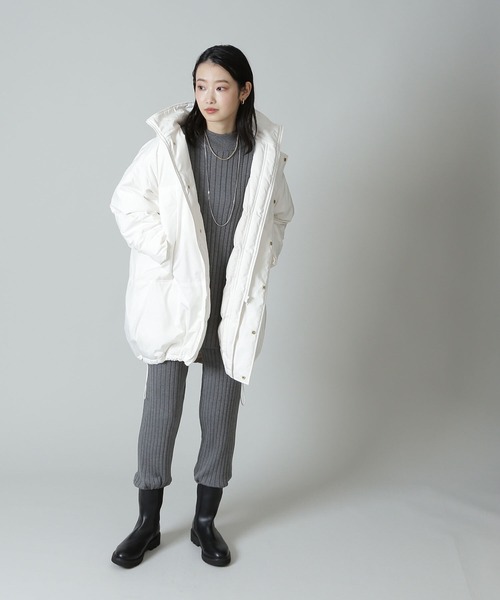NATURAL BEAUTY BASIC(ナチュラルビューティーベーシック)の「タートルニット×ニットパンツセット(ワンピース・レディース・グレー/カーキ/ネイビー・MEDIUM)」の20枚目の写真