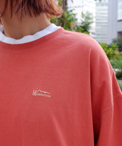 MANASTASH（マナスタッシュ）の「MANASTASH/マナスタッシュ W's RE:CTN COCOON DRESS　ウィメンズ　コクーンワンピース（ワンピース・レディース・ネイビー/オレンジ/グリーン・MEDIUM）」の5枚目の写真