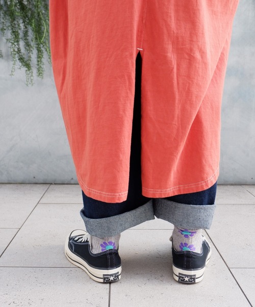 MANASTASH（マナスタッシュ）の「MANASTASH/マナスタッシュ W's RE:CTN COCOON DRESS　ウィメンズ　コクーンワンピース（ワンピース・レディース・ネイビー/オレンジ/グリーン・MEDIUM）」の10枚目の写真