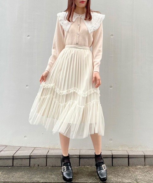 titty＆Co. PETIT（ティティアンドコープティ）の「【titty&Co.PETIT】リバーシブルプリーツスカート（スカート・レディース・ホワイト/ブラック/ブラウン・FREE）」の4枚目の写真