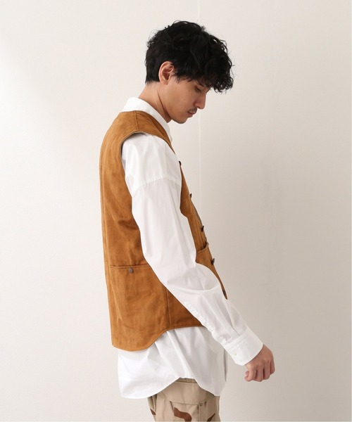 JOURNAL STANDARD relume SELECT（ジャーナルスタンダードレリュームセレクト）の「【迷迭香/マンネンロウ】VEGAN SUEDE Hervest ベスト（ベスト・メンズ・ブラック/キャメル・2/3）」の14枚目の写真