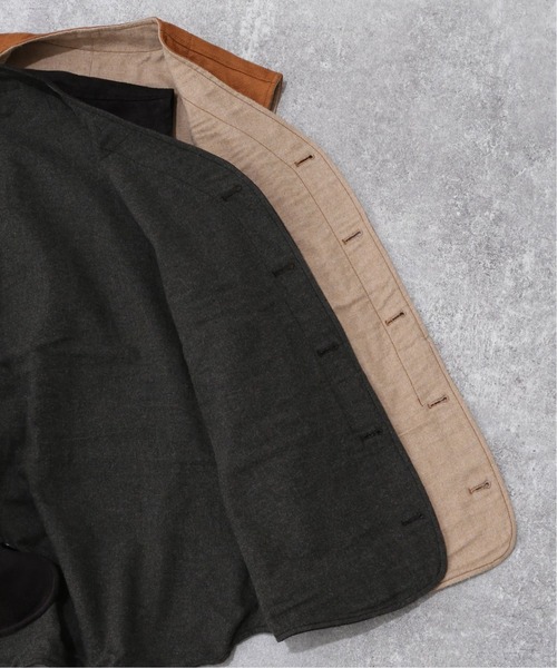 JOURNAL STANDARD relume SELECT（ジャーナルスタンダードレリュームセレクト）の「【迷迭香/マンネンロウ】VEGAN SUEDE Hervest ベスト（ベスト・メンズ・ブラック/キャメル・2/3）」の10枚目の写真