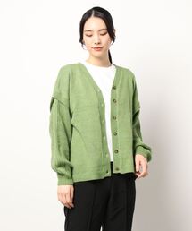 Samansa Mos2 | 袖切替Vネックカーディガン(カーディガン/ボレロ)