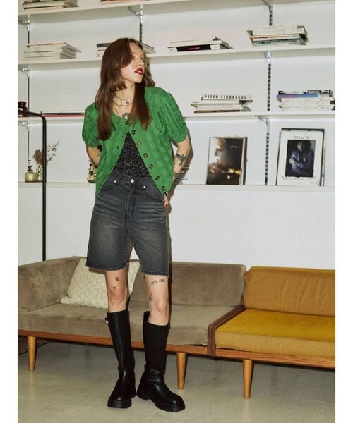 jouetie(ジュエティ)の「パターンサマーニットキャミソール(キャミソール・レディース・ブラック/オレンジ/グリーン/パープル・MEDIUM)」の18枚目の写真