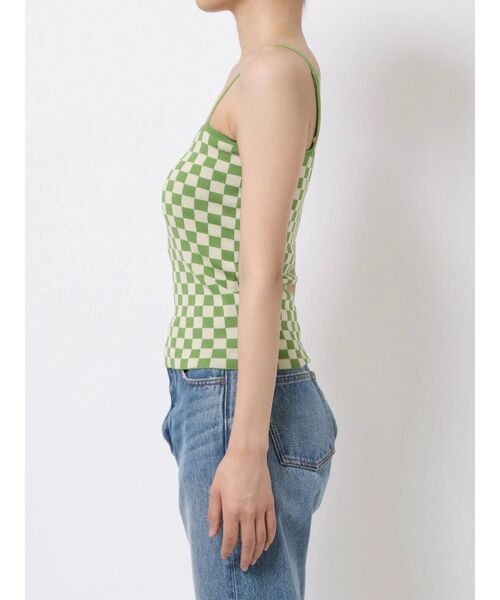 jouetie(ジュエティ)の「パターンサマーニットキャミソール(キャミソール・レディース・ブラック/オレンジ/グリーン/パープル・MEDIUM)」の7枚目の写真