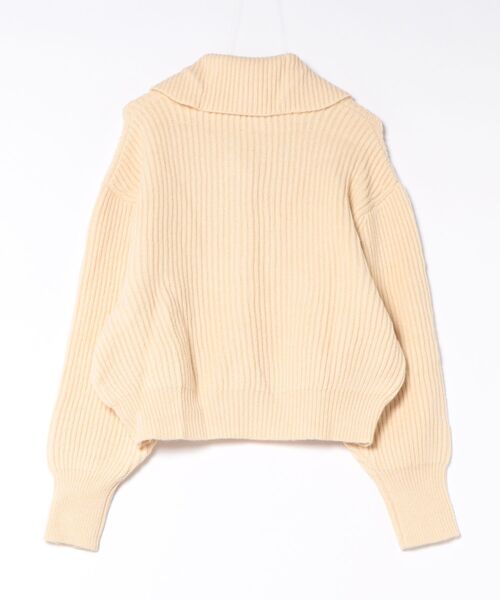 STYLEBLOCK（スタイルブロック）の「ビッグカラーニットカーディガン（カーディガン/ボレロ・レディース・ブルー/ブラック/オレンジ/アイボリー・M）」の5枚目の写真