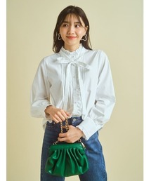 JUSGLITTY（ジャスグリッティー）の「フリルピンタックシャツ（シャツ