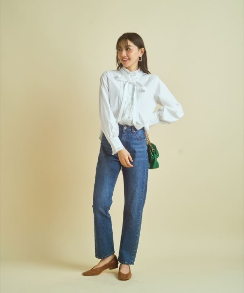 JUSGLITTY（ジャスグリッティー）の「フリルピンタックシャツ（シャツ