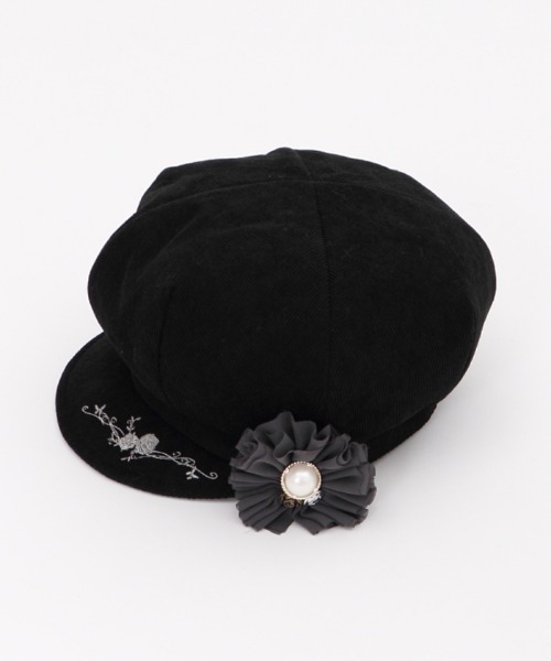 axes femme（アクシーズファム）の「刺繍入りキャスケット（キャスケット・レディース・ベージュ/ブルー/ブラック・MEDIUM）」の21枚目の写真