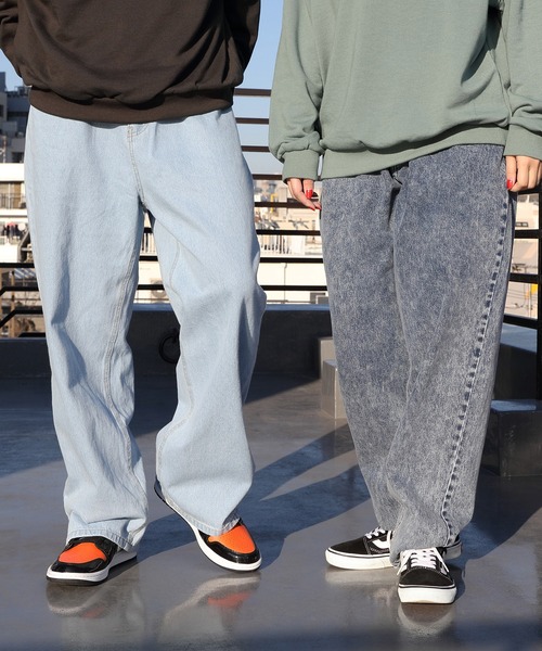 8(eight)(エイト)の「極太ワイドデニムストレートパンツ(デニムパンツ・メンズ・ブラック/ネイビー/サックスブルー/ブルー・MEDIUM/LARGE)」の15枚目の写真