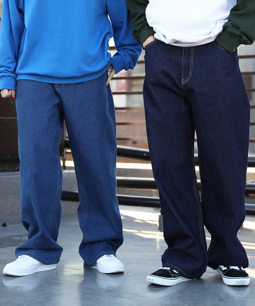 8(eight)(エイト)の「極太ワイドデニムストレートパンツ(デニムパンツ・メンズ・ブラック/ネイビー/サックスブルー/ブルー・MEDIUM/LARGE)」の5枚目の写真