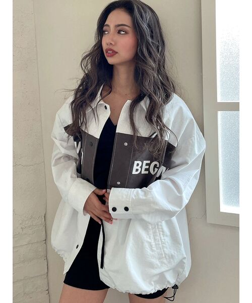 GYDA（ジェイダ）の「BEGGIN SWITCHING ジャケット（ブルゾン・レディース・ベージュ/オフホワイト/その他1・FREE）」の14枚目の写真