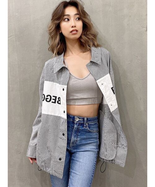 GYDA（ジェイダ）の「BEGGIN SWITCHING ジャケット（ブルゾン・レディース・ベージュ/オフホワイト/その他1・FREE）」の8枚目の写真