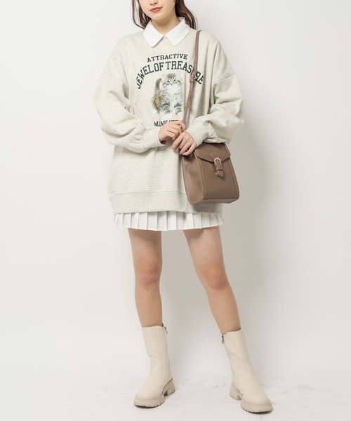 OLIVE des OLIVE（オリーブデオリーブ）の「【WEB限定カラー有】トリミングショルダーバッグ（ショルダーバッグ・レディース・ブラック/アイボリー/ライトベージュ/ダークベージュ・FREE）」の17枚目の写真