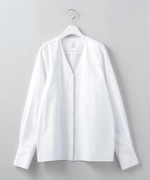 ROKU Vネック プリーツシャツ ホワイト FREE 日本製 ROKU Vネック プリーツシャツ ホワイト FREE 日本製 - メルカリ