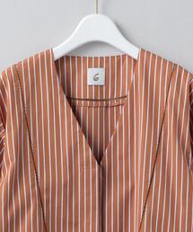 ＜6(ROKU)＞Ⅴ NECK PICO SHIRT 6 (ROKU) - ＜6(ROKU)＞Ⅴ NECK PICO SHIRT/シャツの通販 by