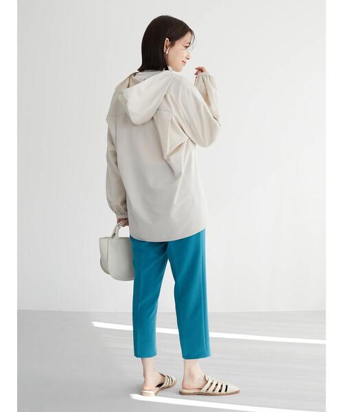 Green　Parks（グリーンパークス）の「ビエラフード付チュニック＊＊（シャツ/ブラウス・レディース・ブルー/ライトベージュ・FREE）」の5枚目の写真