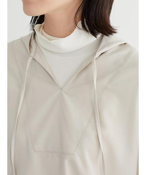 Green　Parks（グリーンパークス）の「ビエラフード付チュニック＊＊（シャツ/ブラウス・レディース・ブルー/ライトベージュ・FREE）」の9枚目の写真