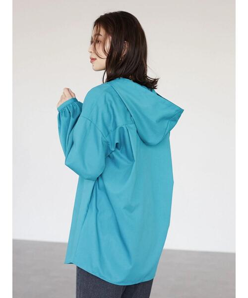 Green　Parks（グリーンパークス）の「ビエラフード付チュニック＊＊（シャツ/ブラウス・レディース・ブルー/ライトベージュ・FREE）」の14枚目の写真