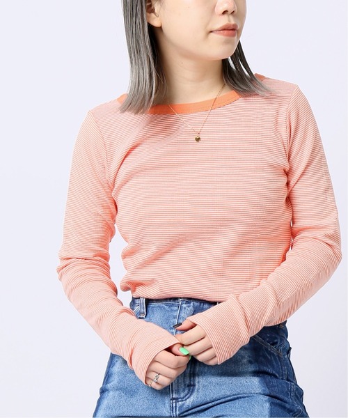 MILLER(ミラー)の「【MILLER/ミラー】ロングスリーブTシャツ(Tシャツ/カットソー・レディース・グレー/ネイビー/オレンジ/イエロー・FREE)」の1枚目の写真