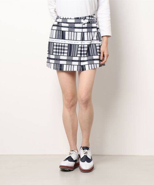 TOMMY HILFIGER GOLF（トミー ヒルフィガー ゴルフ）の「[トミーヒルフィガーゴルフ] レディース ロゴチェックプリント ショートパンツ　  （その他パンツ・レディース・ネイビー/ピンク/ライトグリーン・LL/S/M/L/XS）」の3枚目の写真