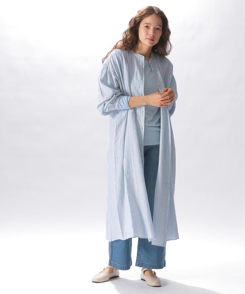 niko and...（ニコアンド）の「リネンリヨセルストライプワンピース（ワンピース・レディース・ピンク/イエロー/ブルー・MEDIUM/LARGE）」の16枚目の写真