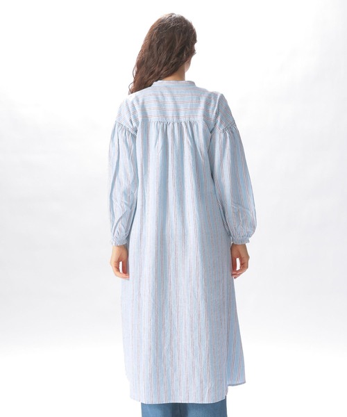 niko and...（ニコアンド）の「リネンリヨセルストライプワンピース（ワンピース・レディース・ピンク/イエロー/ブルー・MEDIUM/LARGE）」の13枚目の写真