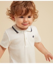 PETIT BATEAU | ポロ衿ショートロンパース(ロンパース)