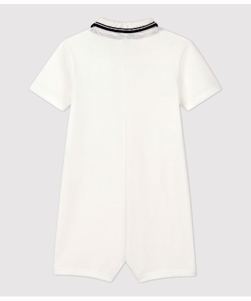 PETIT BATEAU（プチバトー）の「ポロ衿ショートロンパース（ロンパース・キッズ・オフホワイト・6MONTH/18MONTH/12MONTH/24MONTH）」の7枚目の写真