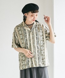 CUBE SUGAR（キューブシュガー）の「インド綿 総柄プリント キャンブリック 開襟 半袖 オープンカラーシャツ（シャツ/ブラウス）」