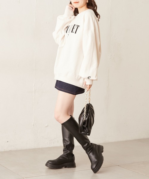 Chico（チコ）の「ロゴ刺繍ルーズスウェット（スウェット・レディース・ブラック/アイボリー/ピンク/グレー・FREE）」の20枚目の写真