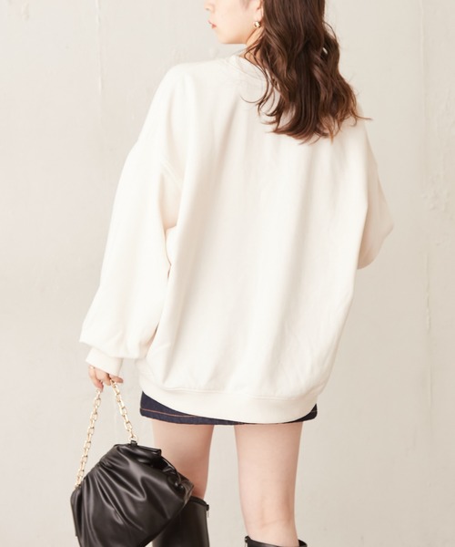 Chico（チコ）の「ロゴ刺繍ルーズスウェット（スウェット・レディース・ブラック/アイボリー/ピンク/グレー・FREE）」の14枚目の写真