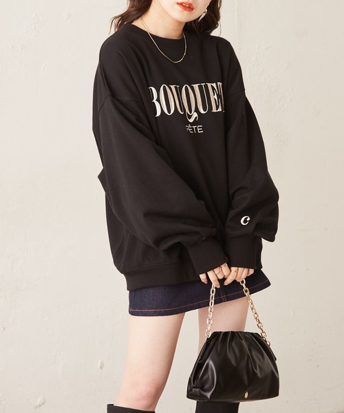 Chico（チコ）の「ロゴ刺繍ルーズスウェット（スウェット・レディース・ブラック/アイボリー/ピンク/グレー・FREE）」の21枚目の写真