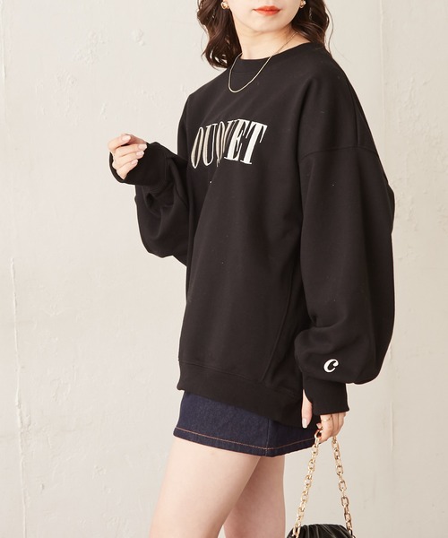 Chico（チコ）の「ロゴ刺繍ルーズスウェット（スウェット・レディース・ブラック/アイボリー/ピンク/グレー・FREE）」の19枚目の写真