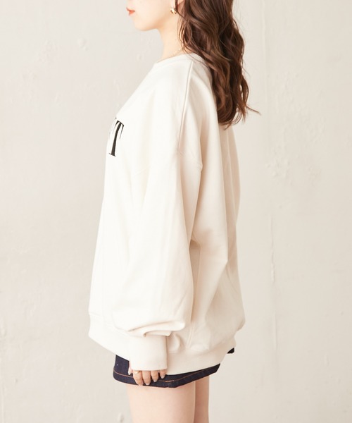 Chico（チコ）の「ロゴ刺繍ルーズスウェット（スウェット・レディース・ブラック/アイボリー/ピンク/グレー・FREE）」の15枚目の写真