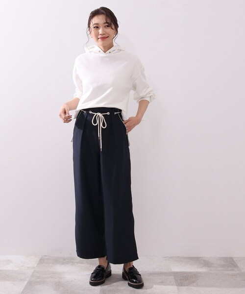 DRESKIP(ドレスキップ)の「◆紐ベルト付きタックストレ-トパンツ(その他パンツ・レディース・ライトグリーン/ライトブルー/ネイビー・02/03/04)」の16枚目の写真