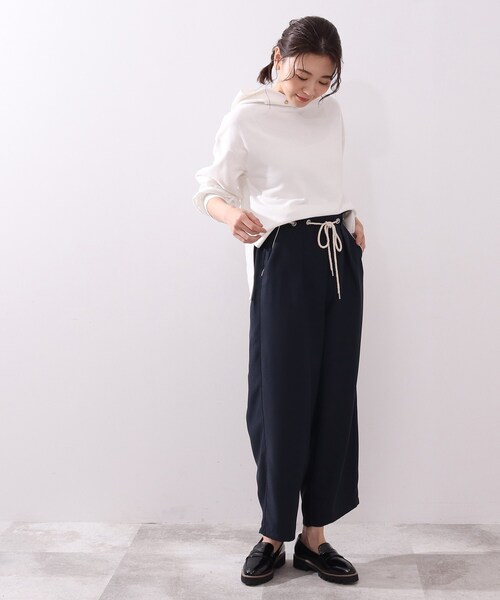 DRESKIP(ドレスキップ)の「◆紐ベルト付きタックストレ-トパンツ(その他パンツ・レディース・ライトグリーン/ライトブルー/ネイビー・02/03/04)」の22枚目の写真