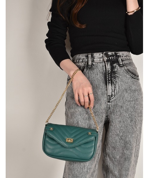 MONICA（モニカ）の「キルティングマルチショルダー（ショルダーバッグ・レディース・ホワイト/ピンク/グリーン/グレイッシュベージュ/ブラック/ブルー・FREE）」の15枚目の写真