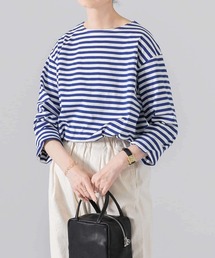 かぐれ | ボーダーロングカットソー(Tシャツ/カットソー)